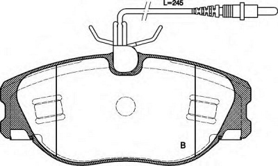 OPEN PARTS bpa030544 -  Комплект тормозных колодок, дисковый тормоз